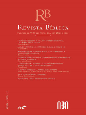 cover image of Revista Bíblica 2022/1-2--Año 84